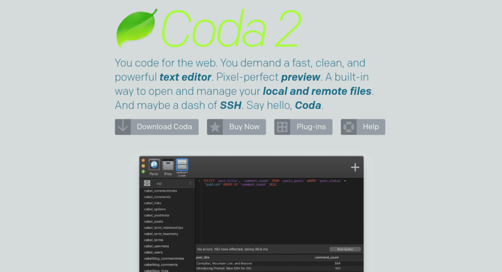 coda text editor for mac